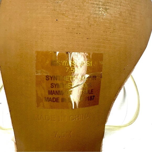 Steve Madden Tan and Clear Block Heels Size 7.5 - Picture 7 of 7